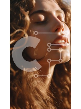 Intra Συλλεκτικό Ξύλινο Παζλ Plywood  4mm - Όμορφη εικόνα της χαλαρής γυναίκας που κοιτάζει στην απόσταση Σε Ξύλινο Κουτί - Διαστάσεις Puzzle: 10x10 cm – 25 κομμάτια