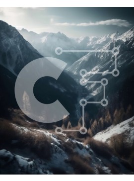 Intra Συλλεκτικό Ξύλινο Παζλ Plywood  4mm - Όμορφη εικόνα των ελβετικών Άλπεων με τα χιονισμένα βουνά και τα δέντρα Σε Ξύλινο Κουτί - Διαστάσεις: 10x10 cm – 25 κομμάτια