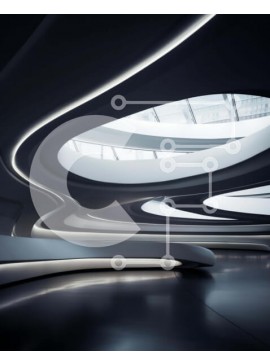 Intra Συλλεκτικό Ξύλινο Παζλ Plywood  4mm - Φουτουριστικό δωμάτιο με καμπυλωτούς τοίχους και κυκλικό παράθυρο Σε Ξύλινο Κουτί - Διαστάσεις Puzzle: 10x10 cm – 25 κομμάτια