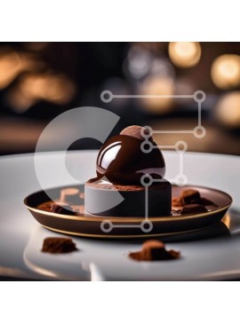 Σετ των 2 Intra Συλλεκτικό Ξύλινο Παζλ Plywood  4mm - Νόστιμο επιδόρπιο σοκολάτας σε οβάλ πιάτο Σε Ξύλινο Κουτί - Διαστάσεις: 10x10 cm – 25 κομμάτια