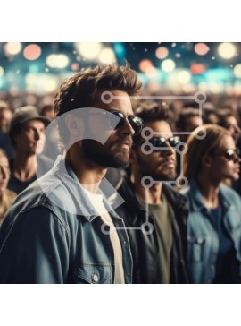 Intra Συλλεκτικό Ξύλινο Παζλ Plywood  4mm - Ομάδα ανδρών που φοράνε γυαλιά ηλίου σε εξωτερικό περιβάλλον Σε Ξύλινο Κουτί - Διαστάσεις Puzzle: 10x10 cm – 25 κομμάτια