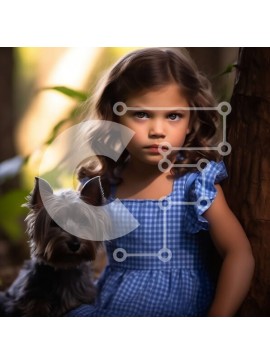 Intra Συλλεκτικό Ξύλινο Παζλ Plywood  4mm - Αξιολάτρευτη εικόνα ενός κοριτσιού με τον κατοικίδιο σκύλο της Σε Ξύλινο Κουτί - Διαστάσεις Puzzle: 10x10 cm – 25 κομμάτια