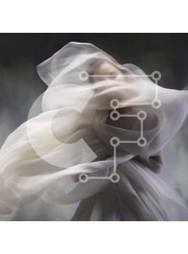 Intra Συλλεκτικό Ξύλινο Παζλ Plywood  4mm - Χαριτωμένη γυναίκα με λευκό φόρεμα και πέπλο που πετάει Σε Ξύλινο Κουτί - Διαστάσεις Puzzle: 10x10 cm – 25 κομμάτια