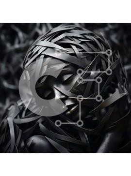 Σετ των 2 Intra Συλλεκτικό Ξύλινο Παζλ Plywood  4mm - Κοντινό πλάνο του γυναικείου προσώπου σε μαύρο και άσπρο Σε Ξύλινο Κουτί - Διαστάσεις: 10x10 cm – 25 κομμάτια