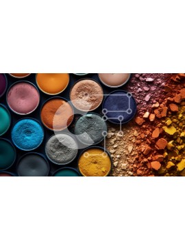 Σετ των 2 Intra Συλλεκτικό Ξύλινο Παζλ Plywood  4mm - Ζωντανές χρωστικές μακιγιάζ σε μαύρο φόντο Σε Ξύλινο Κουτί - Διαστάσεις: 10x10 cm – 25 κομμάτια