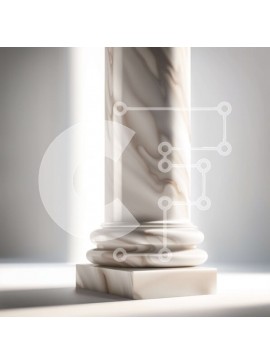 Intra Συλλεκτικό Ξύλινο Παζλ Plywood  4mm - Όμορφη εικόνα μιας λευκής μαρμάρινης στήλης Σε Ξύλινο Κουτί - Διαστάσεις Puzzle: 10x10 cm – 25 κομμάτια