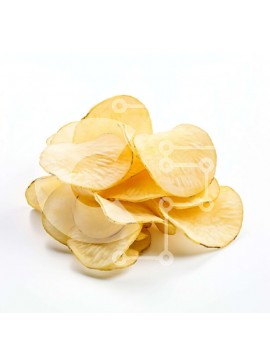 Σετ των 2 Intra Συλλεκτικό Ξύλινο Παζλ Plywood  4mm - Σωρός από πατατάκια σε άσπρο φόντο Σε Ξύλινο Κουτί - Διαστάσεις: 10x10 cm – 25 κομμάτια