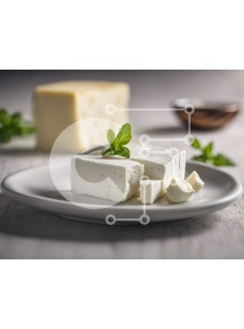 Σετ των 2 Intra Συλλεκτικό Ξύλινο Παζλ Plywood  4mm - Πιάτο τυριού με γαρνιτούρα από φύλλα μέντας Σε Ξύλινο Κουτί - Διαστάσεις: 10x10 cm – 25 κομμάτια