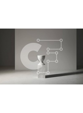 Intra Συλλεκτικό Ξύλινο Παζλ Plywood  4mm - Μινιμαλιστικό δωμάτιο με λευκό βάζο σε μαρμάρινο βάθρο Σε Ξύλινο Κουτί - Διαστάσεις Puzzle: 10x10 cm – 25 κομμάτια