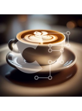 Σετ των 2 Intra Συλλεκτικό Ξύλινο Παζλ Plywood  4mm - Νόστιμο φλιτζάνι καφέ με όμορφη καρδιά Latte Art Σε Ξύλινο Κουτί - Διαστάσεις: 10x10 cm – 25 κομμάτια