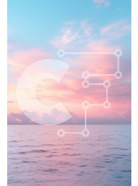 Σετ των 2 Intra Συλλεκτικό Ξύλινο Παζλ Plywood  4mm - Εκπληκτικό ηλιοβασίλεμα πάνω από τον ωκεανό με ροζ και μπλε σύννεφα Σε Ξύλινο Κουτί - Διαστάσεις: 10x10 cm – 25 κομμάτια