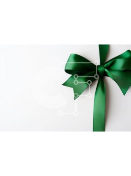 Intra Συλλεκτικό Ξύλινο Παζλ Plywood  4mm - Πράσινη κορδέλα για συσκευασία δώρου σε λευκό φόντο Σε Ξύλινο Κουτί - Διαστάσεις Puzzle: 10x10 cm – 25 κομμάτια