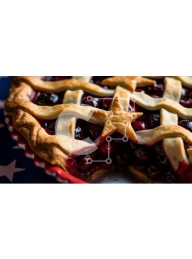 Σετ των 2 Intra Συλλεκτικό Ξύλινο Παζλ Plywood  4mm - Κερασόπιτα με δικτυωτό στολισμό και αστεράκια Σε Ξύλινο Κουτί - Διαστάσεις: 10x10 cm – 25 κομμάτια