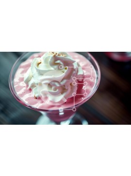 Σετ των 2 Intra Συλλεκτικό Ξύλινο Παζλ Plywood  4mm - Ροζ Smoothie με σαντιγί και παγωτό Σε Ξύλινο Κουτί - Διαστάσεις: 10x10 cm – 25 κομμάτια