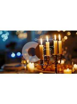 Σετ των 2 Intra Συλλεκτικό Ξύλινο Παζλ Plywood  4mm - Τραπεζαρία με αναμμένα κεριά και κομψή ατμόσφαιρα Σε Ξύλινο Κουτί - Διαστάσεις: 10x10 cm – 25 κομμάτια