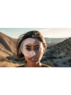 Intra Συλλεκτικό Ξύλινο Παζλ Plywood  4mm - Πορτρέτο μιας νεαρής γυναίκας σε ένα έρημο τοπίο Σε Ξύλινο Κουτί - Διαστάσεις Puzzle: 10x10 cm – 25 κομμάτια