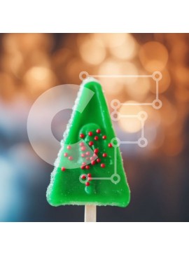 Σετ των 2 Intra Συλλεκτικό Ξύλινο Παζλ Plywood  4mm - Ανάποδο Χριστουγεννιάτικο Δέντρο Popsicle με Πασπαλίσματα Σε Ξύλινο Κουτί - Διαστάσεις: 10x10 cm – 25 κομμάτια