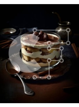 Σετ των 2 Intra Συλλεκτικό Ξύλινο Παζλ Plywood  4mm - Αφεθείτε σε αυτό το υπέροχο επιδόρπιο πουτίγκας σοκολάτας και βανίλιας με σαντιγί και τρίμματα σοκολάτας Σε Ξύλινο Κουτί - Διαστάσεις: 10x10 cm – 25 κομμάτια