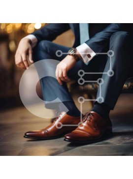 Intra Συλλεκτικό Ξύλινο Παζλ Plywood  4mm - Άνδρας με επίσημη ενδυμασία που χαλαρώνει στην πολυθρόνα Σε Ξύλινο Κουτί - Διαστάσεις Puzzle: 10x10 cm – 25 κομμάτια