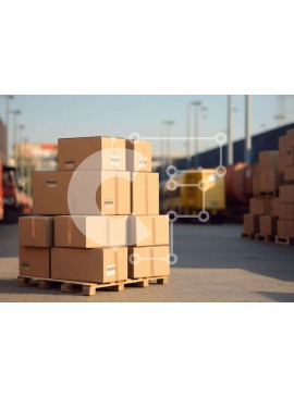 Intra Συλλεκτικό Ξύλινο Παζλ Plywood  4mm - Κουτιά από χαρτόνι στοιβάζονται στην αποθήκη Σε Ξύλινο Κουτί - Διαστάσεις Puzzle: 10x10 cm – 25 κομμάτια