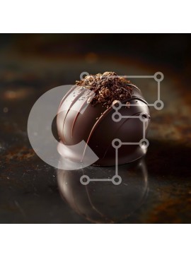 Σετ των 2 Intra Συλλεκτικό Ξύλινο Παζλ Plywood  4mm - Παρακμιακή μπάλα σοκολάτας καλυμμένη με μαύρη σοκολάτα και καρύδια Σε Ξύλινο Κουτί - Διαστάσεις: 10x10 cm – 25 κομμάτια