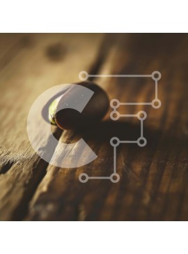 Σετ των 2 Intra Συλλεκτικό Ξύλινο Παζλ Plywood  4mm - Φιστίκι Αιγίνης σε παλιό ξύλινο τραπέζι Σε Ξύλινο Κουτί - Διαστάσεις: 10x10 cm – 25 κομμάτια