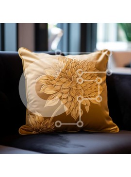 Intra Συλλεκτικό Ξύλινο Παζλ Plywood  4mm - Κομψό χρυσό μαξιλάρι στο σαλόνι Σε Ξύλινο Κουτί - Διαστάσεις Puzzle: 10x10 cm – 25 κομμάτια