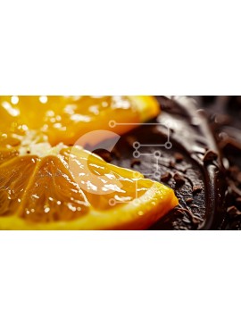 Σετ των 2 Intra Συλλεκτικό Ξύλινο Παζλ Plywood  4mm - Φέτα πορτοκαλιού καλυμμένη με σοκολάτα με κομματάκια σοκολάτας Σε Ξύλινο Κουτί - Διαστάσεις: 10x10 cm – 25 κομμάτια