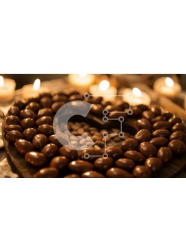 Σετ των 2 Intra Συλλεκτικό Ξύλινο Παζλ Plywood  4mm - Σύνθεση σοκολάτας και αμύγδαλου σε σχήμα καρδιάς με κεριά Σε Ξύλινο Κουτί - Διαστάσεις: 10x10 cm – 25 κομμάτια