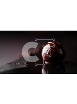 Σετ των 2 Intra Συλλεκτικό Ξύλινο Παζλ Plywood  4mm - Σοκολατένιο αυγό σε σκοτεινή επιφάνεια με λιωμένη σοκολάτα Σε Ξύλινο Κουτί - Διαστάσεις: 10x10 cm – 25 κομμάτια