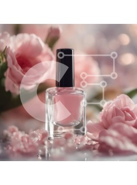 Σετ των 2 Intra Συλλεκτικό Ξύλινο Παζλ Plywood  4mm - Ροζ μπουκάλι βερνίκι νυχιών με όμορφα λουλούδια Σε Ξύλινο Κουτί - Διαστάσεις: 10x10 cm – 25 κομμάτια