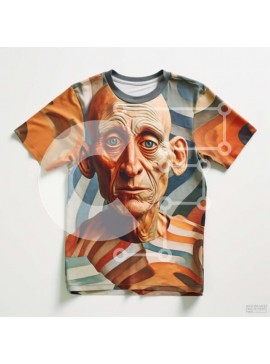 Intra Συλλεκτικό Ξύλινο Παζλ Plywood  4mm - Σοβαρό πορτρέτο ενός ηλικιωμένου με γκρίζα μαλλιά και ρυτίδες Σε Ξύλινο Κουτί - Διαστάσεις Puzzle: 10x10 cm – 25 κομμάτια