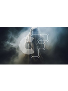 Intra Συλλεκτικό Ξύλινο Παζλ Plywood  4mm - Ghostly Figure in the Dark with Smoke Σε Ξύλινο Κουτί - Διαστάσεις Puzzle: 10x10 cm – 25 κομμάτια