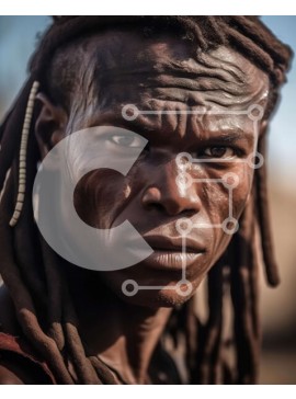 Intra Συλλεκτικό Ξύλινο Παζλ Plywood  4mm - Σοβαρό άτομο με τα Dreadlocks Στοκ Φωτογραφία Σε Ξύλινο Κουτί - Διαστάσεις Puzzle: 10x10 cm – 25 κομμάτια