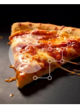 Σετ των 2 Intra Συλλεκτικό Ξύλινο Παζλ Plywood  4mm - Πεντανόστιμη εικόνα της πίτσας με λιωμένο τυρί και σάλτσα ντομάτας Σε Ξύλινο Κουτί - Διαστάσεις: 10x10 cm – 25 κομμάτια