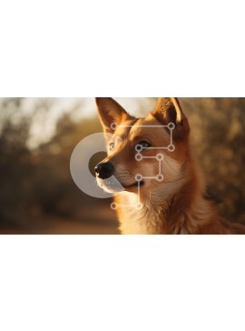 Intra Συλλεκτικό Ξύλινο Παζλ Plywood  4mm - Κοντινό πλάνο του προσώπου ενός καφέ σκύλου Σε Ξύλινο Κουτί - Διαστάσεις: 10x10 cm – 25 κομμάτια