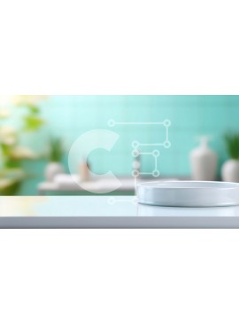 Intra Συλλεκτικό Ξύλινο Παζλ Plywood  4mm - Λευκός κεραμικός νεροχύτης σε λευκό μαρμάρινο πάγκο Σε Ξύλινο Κουτί - Διαστάσεις Puzzle: 10x10 cm – 25 κομμάτια