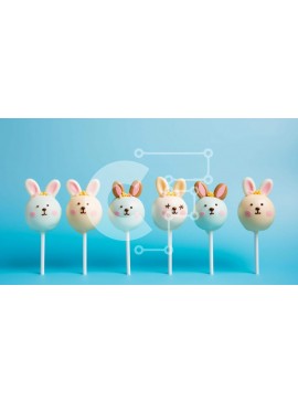 Σετ των 2 Intra Συλλεκτικό Ξύλινο Παζλ Plywood  4mm - Μπάνι Κέικ Ποπ με πασχαλινό θέμα για πάρτι και γιορτές Σε Ξύλινο Κουτί - Διαστάσεις: 10x10 cm – 25 κομμάτια