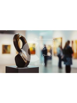 Intra Συλλεκτικό Ξύλινο Παζλ Plywood  4mm - Έκθεση Γλυπτικής σε Πινακοθήκη ή Μουσείο με ανθρώπους Σε Ξύλινο Κουτί - Διαστάσεις Puzzle: 10x10 cm – 25 κομμάτια