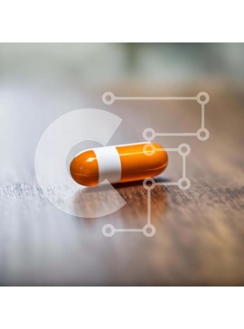 Intra Συλλεκτικό Ξύλινο Παζλ Plywood  4mm - Πορτοκαλί και λευκή ιατρική κάψουλα σε ξύλινο τραπέζι Σε Ξύλινο Κουτί - Διαστάσεις Puzzle: 10x10 cm – 25 κομμάτια