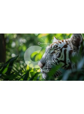 Intra Συλλεκτικό Ξύλινο Παζλ Plywood  4mm - Λευκή τίγρη στο δάσος Σε Ξύλινο Κουτί - Διαστάσεις: 10x10 cm – 25 κομμάτια