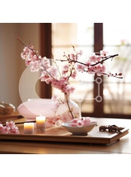 Intra Συλλεκτικό Ξύλινο Παζλ Plywood  4mm - Επιτραπέζιο με κηροπήγια, λουλούδια και ψωμί Σε Ξύλινο Κουτί - Διαστάσεις Puzzle: 10x10 cm – 25 κομμάτια