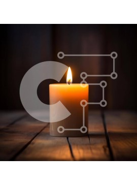 Intra Συλλεκτικό Ξύλινο Παζλ Plywood  4mm - Μονό αναμμένο κερί σε ξύλινο τραπέζι Σε Ξύλινο Κουτί - Διαστάσεις Puzzle: 10x10 cm – 25 κομμάτια