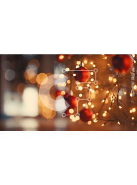 Intra Συλλεκτικό Ξύλινο Παζλ Plywood  4mm - Χριστουγεννιάτικο δέντρο στολισμένο με κόκκινα στολίδια Σε Ξύλινο Κουτί - Διαστάσεις: 10x10 cm – 25 κομμάτια