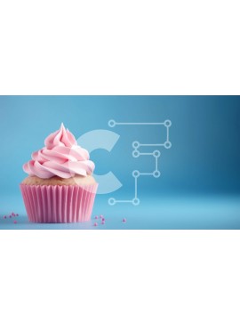 Σετ των 2 Intra Συλλεκτικό Ξύλινο Παζλ Plywood  4mm - Ροζ Cupcake με White Frosting Σε Ξύλινο Κουτί - Διαστάσεις: 10x10 cm – 25 κομμάτια