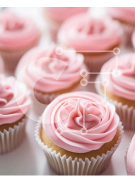 Σετ των 2 Intra Συλλεκτικό Ξύλινο Παζλ Plywood  4mm - Ποικιλία Pink Cupcakes με Μοναδικά Σχέδια και Frosting Σε Ξύλινο Κουτί - Διαστάσεις: 10x10 cm – 25 κομμάτια