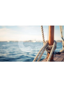 Intra Συλλεκτικό Ξύλινο Παζλ Plywood  4mm - Σχοινί δεμένο στο πανί ενός ναυτικού Σε Ξύλινο Κουτί - Διαστάσεις Puzzle: 10x10 cm – 25 κομμάτια