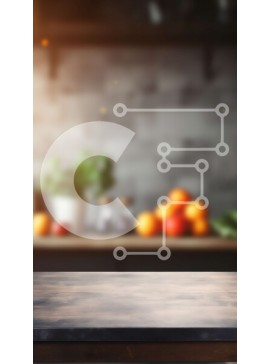 Intra Συλλεκτικό Ξύλινο Παζλ Plywood  4mm - Ξύλινο τραπέζι με λευκό μαρμάρινο πάγκο στην κουζίνα Σε Ξύλινο Κουτί - Διαστάσεις Puzzle: 10x10 cm – 25 κομμάτια