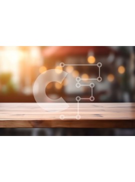 Intra Συλλεκτικό Ξύλινο Παζλ Plywood  4mm - Ξύλινο τραπέζι με λευκό τραπεζομάντιλο σε εστιατόριο ή καφέ Σε Ξύλινο Κουτί - Διαστάσεις Puzzle: 10x10 cm – 25 κομμάτια