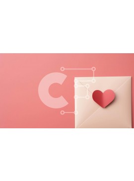 Σετ των 2 Intra Συλλεκτικό Ξύλινο Παζλ Plywood  4mm - Ρομαντικός φάκελος με αποκοπή καρδιάς Σε Ξύλινο Κουτί - Διαστάσεις: 10x10 cm – 25 κομμάτια